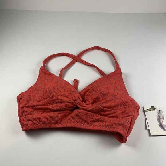 Jessica Simpson MADARIN‎ Flower Power Twist Front Cami Bikini Swim Top Women's L - Picture 1 of 5